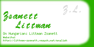 zsanett littman business card